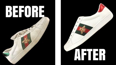 best way to clean white gucci shoes|how to clean ace white sneakers.